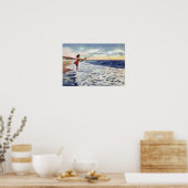 Wright tsville Beach North Carolina Surf Vist Poster (Keuken)