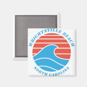 Wright tsville Beach Surf Wave Magneet (Voorkant / Achterkant)