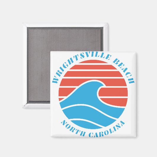 Wright tsville Beach Surf Wave Magneet (Voorkant / Achterkant)