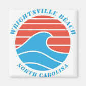 Wright tsville Beach Surf Wave Magneet (Voorkant)