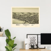 Wright tsville, PA Panoramic Map - 1894 Poster (Thuiskantoor)