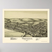 Wright tsville, PA Panoramic Map - 1894 Poster (Voorkant)