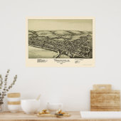 Wright tsville, PA Panoramic Map - 1894 Poster (Keuken)