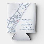 Wrightsville Beach Elegante bruiloft gunst Blikjeskoeler (Voorkant)