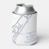 Wrightsville Beach Elegante bruiloft gunst Blikjeskoeler (Blikje Voorkant)