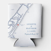 Wrightsville Beach Elegante bruiloft gunst Blikjeskoeler (Voorkant)