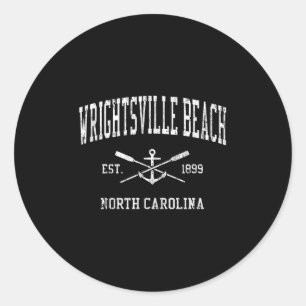 Wrightsville Beach Nc Crossed Oars & amp; b Ronde Sticker