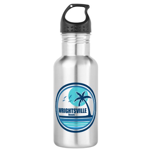 Wrightsville Beach North Carolina Palm Tree Vogels Waterfles (Voorkant)