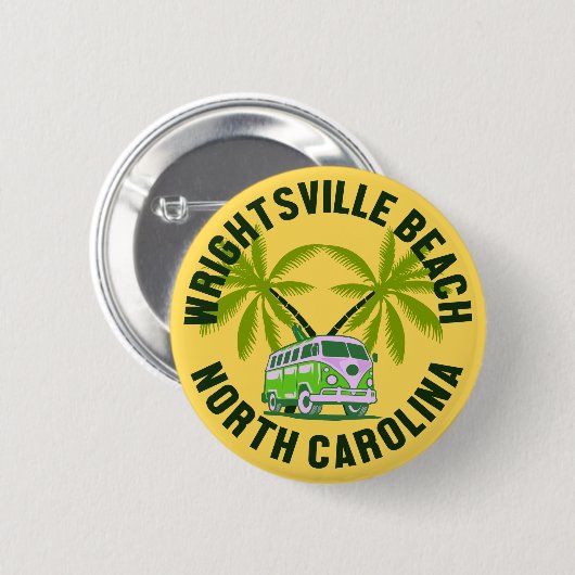 Wrightsville Beach, North Carolina Ronde Button 5,7 Cm (Voorkant /achterkant)