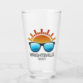 Wrightsville Beach North Carolina Zonnebril Glas (Voorkant)