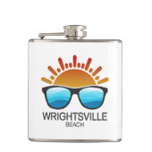 Wrightsville Beach North Carolina Zonnebril Heupfles (Voorkant)