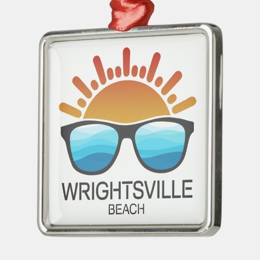 Wrightsville Beach North Carolina Zonnebril Metalen Ornament (Links)
