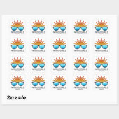 Wrightsville Beach North Carolina Zonnebril Vierkante Sticker (Vel)
