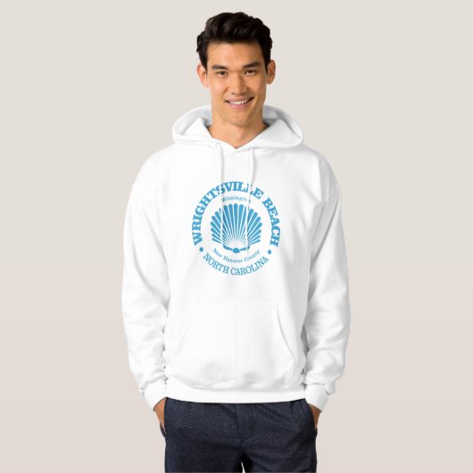 Wrightsville Beach (schelp) Hoodie (Voorkant volledig)