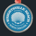 Wrightsville Beach (schelp) Metalen Ornament<br><div class="desc">Wrightsville Beach,  North Carolina.</div>
