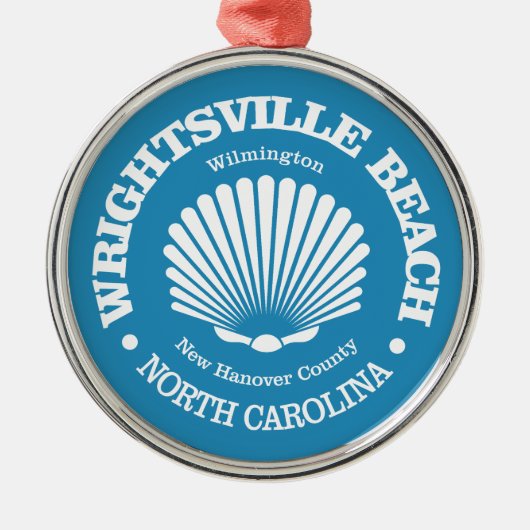 Wrightsville Beach (schelp) Metalen Ornament (Voorkant)