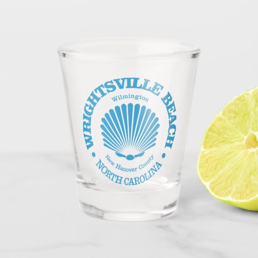 Wrightsville Beach (schelp) Shot Glas (Voorkant)