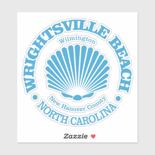 Wrightsville Beach (schelp) Sticker (Vel)