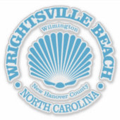 Wrightsville Beach (schelp) Sticker (Voorkant)