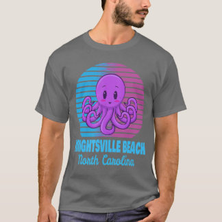 Wrightsville Beach Vacation Cute Octopus for Men W T-shirt