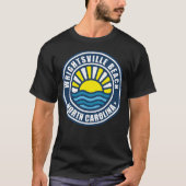 Wrightsville Beachnorth Carolina Retro Sunset T-shirt (Voorkant)