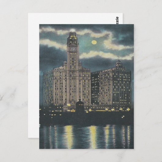  Wrigley Building Chicago Briefkaart (Voorkant / Achterkant)