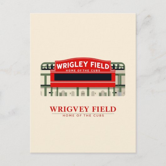 Wrigley Field: Home of the Cubs Briefkaart (Voorkant)