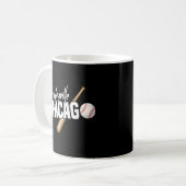 Wrigleyville Chicago Baseball American Koffiemok (Voorkant links)