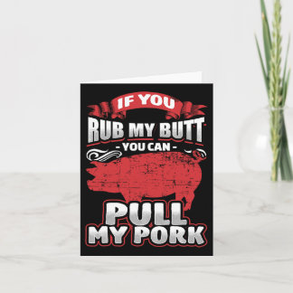 Wrijf Mijn Kont Trek Mijn Varkensvlees Bbq Vleesli Kaart