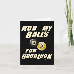 Wrijf mijn voor geluk zwembad snooker cadeau kaart