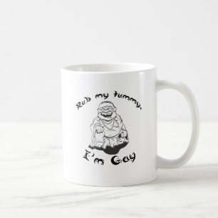 Wrijf over mijn buik, ik ben homo. koffiemok