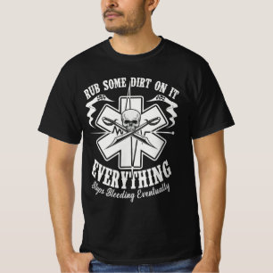 Wrijf wat vuil op het Medic Ems met Paramedic Heli T-shirt