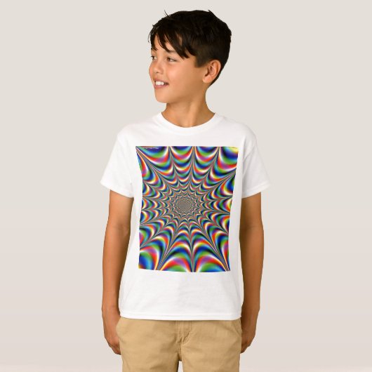 wrijving fractal-optische illusie t-shirt (Voorkant volledig)