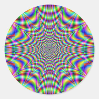 wrijving - optische illusie ronde sticker