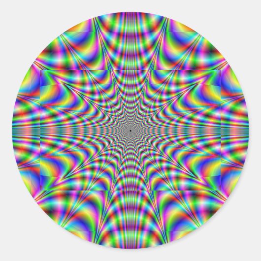 wrijving - optische illusie ronde sticker (Voorkant)