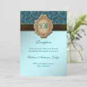 Wrijvingsrecept voor bruin goud met bruine kant kaart (Staand voorkant)