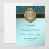 Wrijvingsrecept voor bruin goud met bruine kant kaart (Voorkant / Achterkant)