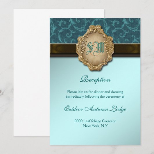 Wrijvingsrecept voor bruin goud met bruine kant kaart (Voorkant / Achterkant)