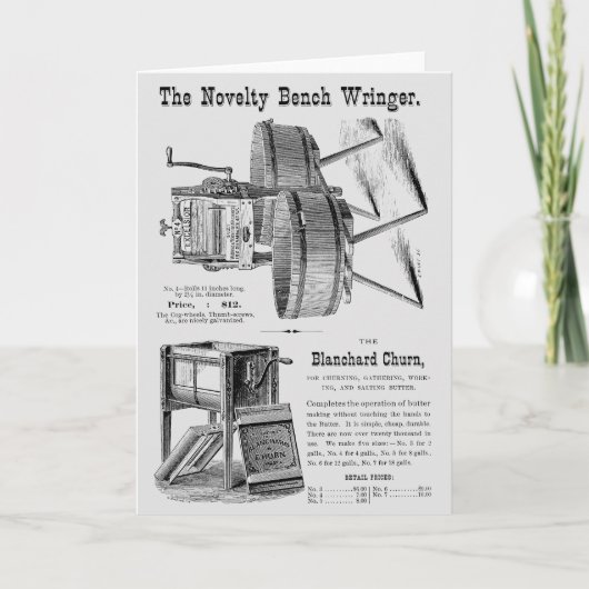  Wringer & Butter Churner Advertentie Kaart (Voorkant)