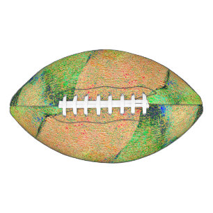 Wrinkelende lederstijl, oranje groene verf american football