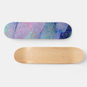 Wrinkelledereffect met versleten verf, blauw persoonlijk skateboard (Horizontaal)