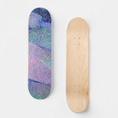 Wrinkelledereffect met versleten verf, blauw persoonlijk skateboard (Voorkant)