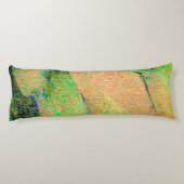 Wrinkellederstijl en verf van groene zalm lichaamskussen (Achterkant)