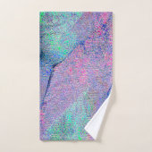 Wrinkellederstijl met versleten verf, blauwe tinte bad handdoek (Handdoek)