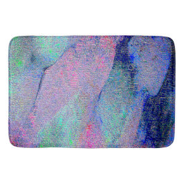 Wrinkellederstijl met versleten verf, blauwe tinte badmat