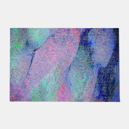 Wrinkellederstijl met versleten verf, blauwe tinte deurmat