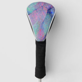 Wrinkellederstijl met versleten verf, blauwe tinte golfheadcover