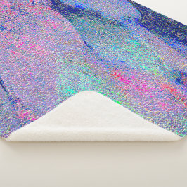 Wrinkellederstijl met versleten verf, blauwe tinte sherpa deken