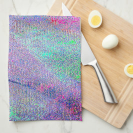 Wrinkellederstijl met versleten verf, blauwe tinte theedoek