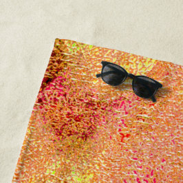 Wrinkellederstijl met versleten verf, zalm strandlaken